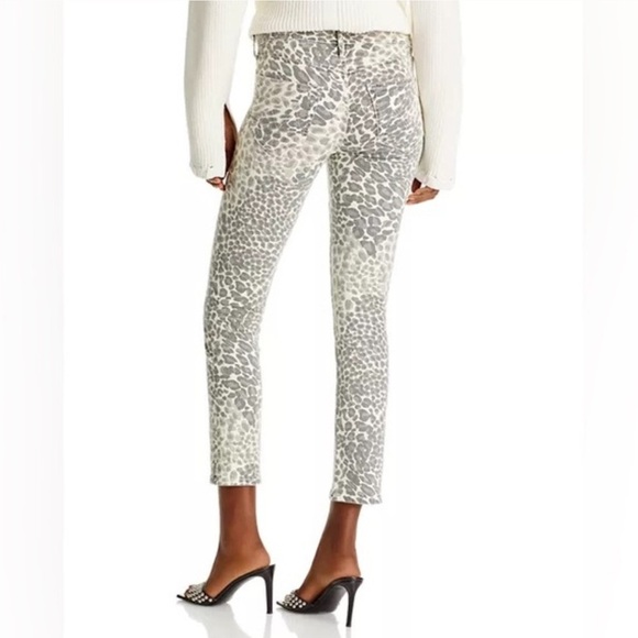 MOTHER The Mid Rise Dazzler Ankle Jean in Playdate Snow Leopard Print Size 32 - Picture 2 of 7